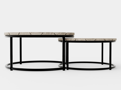 Anson nesting table charcoal 2 set 3D 모델
