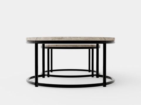 Anson nesting table charcoal 2 set 3D 모델