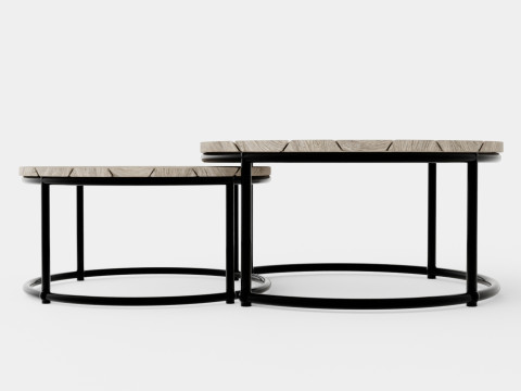 Anson nesting table charcoal 2 set 3D 모델