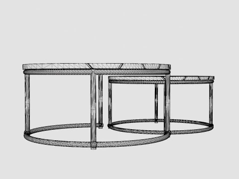 Anson nesting table charcoal 2 set 3D Model