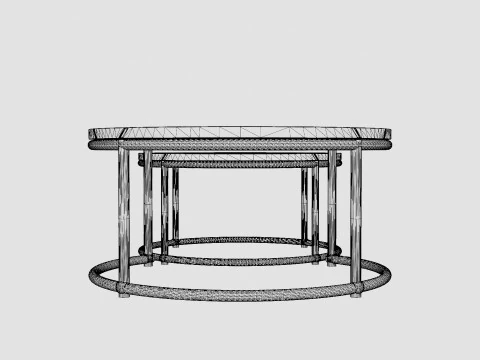 Anson nesting table charcoal 2 set 3D Model