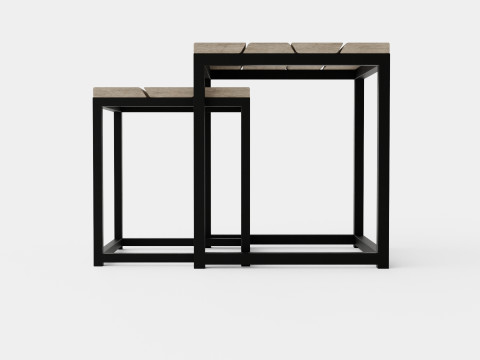 Anson side table charcoal square 2 set 3D Модель