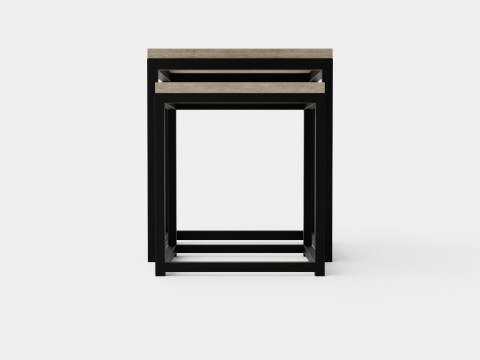 Anson side table charcoal square 2 set 3D Модель