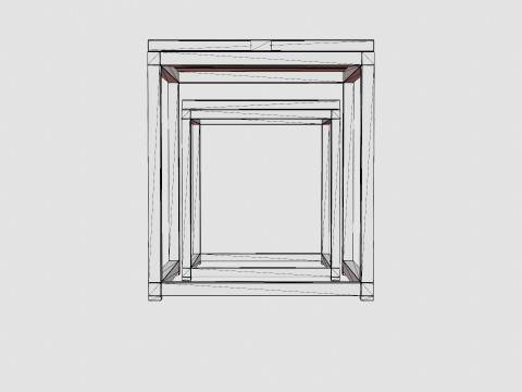 Anson side table charcoal square 2 set 3D Модель