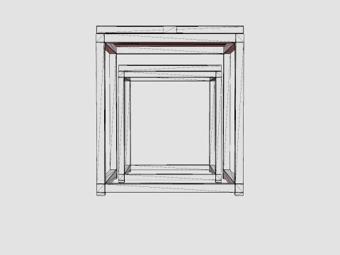 Anson side table charcoal square 2 set 3D Model
