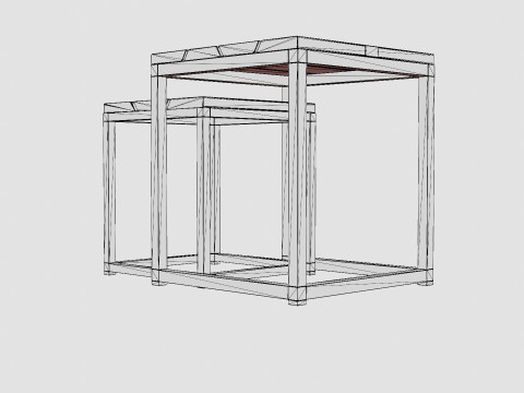 Anson side table charcoal square 2 set 3D Модель