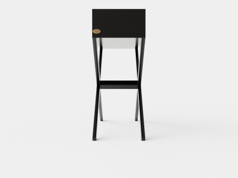 Ashley console table black 3D मॉडल