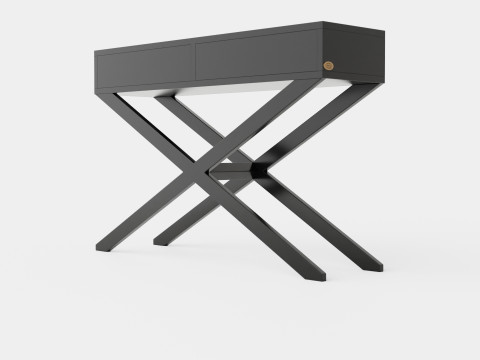 Ashley console table black 3D मॉडल