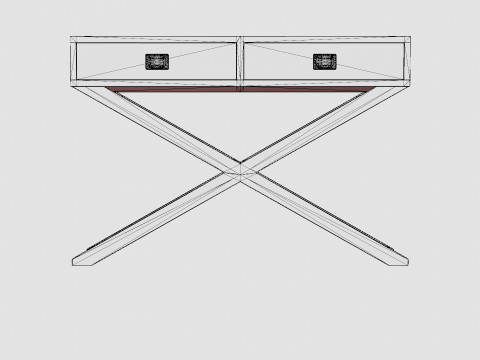 Ashley console table black 3D मॉडल