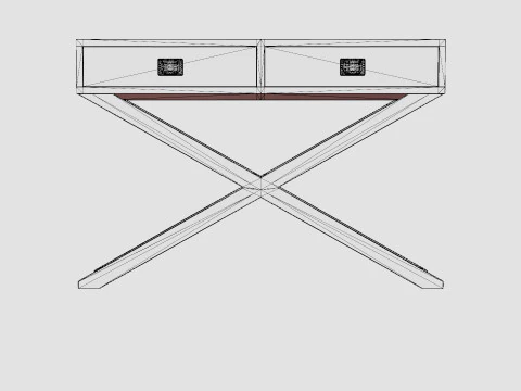 Ashley 콘솔 테이블 블랙 3D 모델