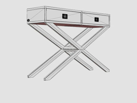 Ashley 콘솔 테이블 블랙 3D 모델
