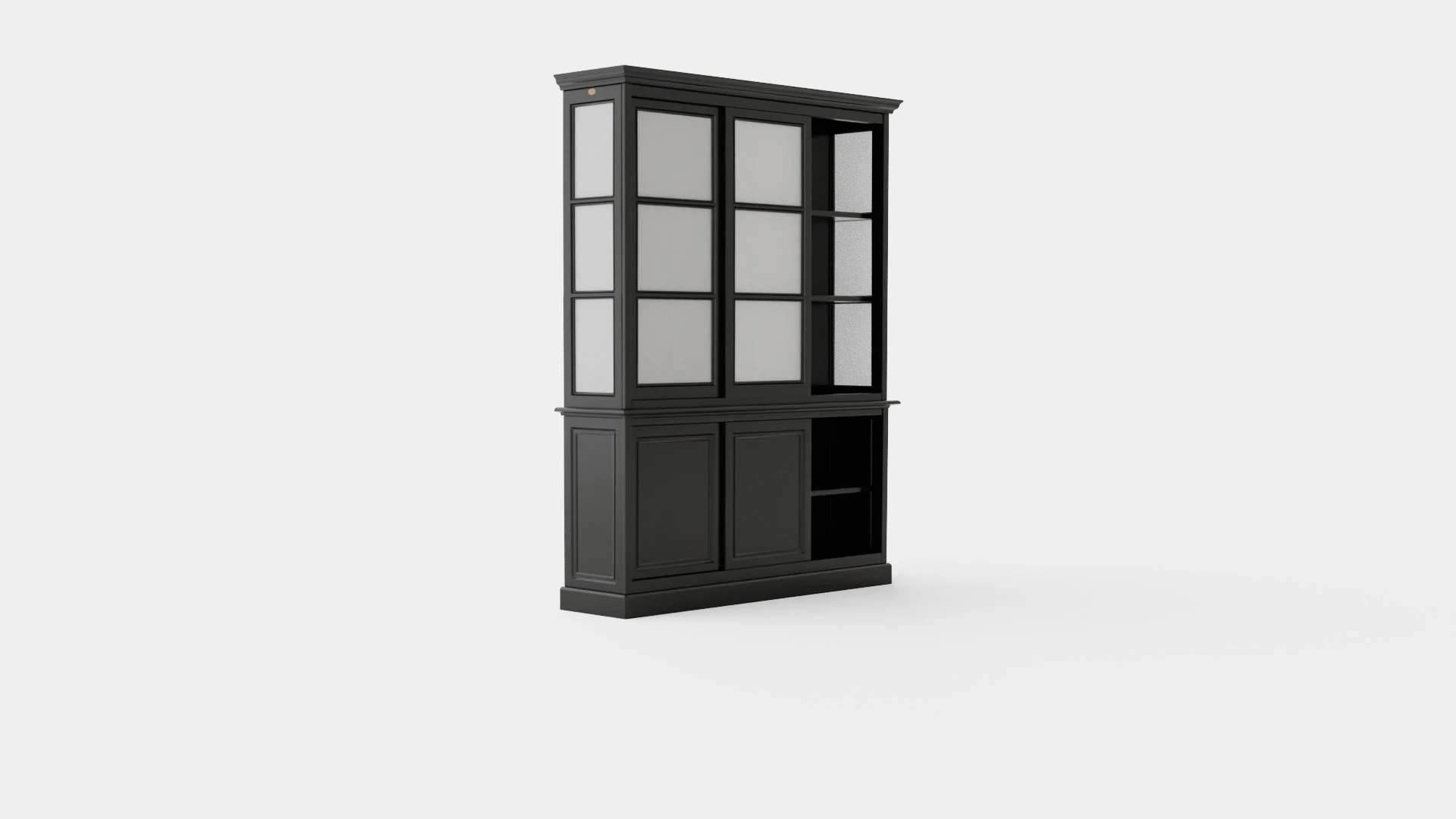 Assonet display cabinet black 3D Model .c4d .max .obj .3ds .fbx .stl .blend