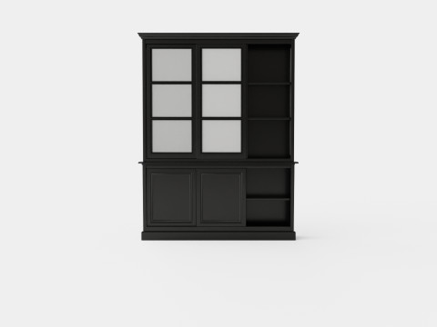 Assonet display cabinet black Modelo 3D
