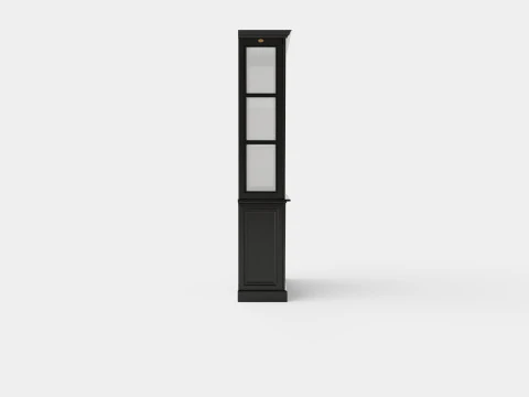 Assonet display cabinet black 3D Model