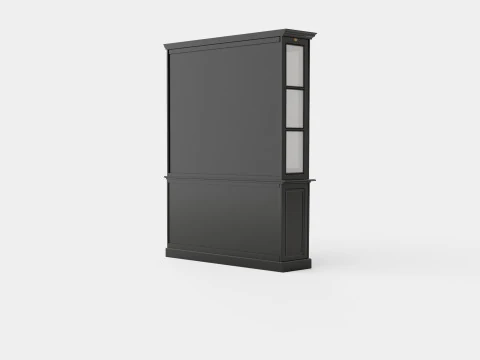 Assonet display cabinet black 3D Model