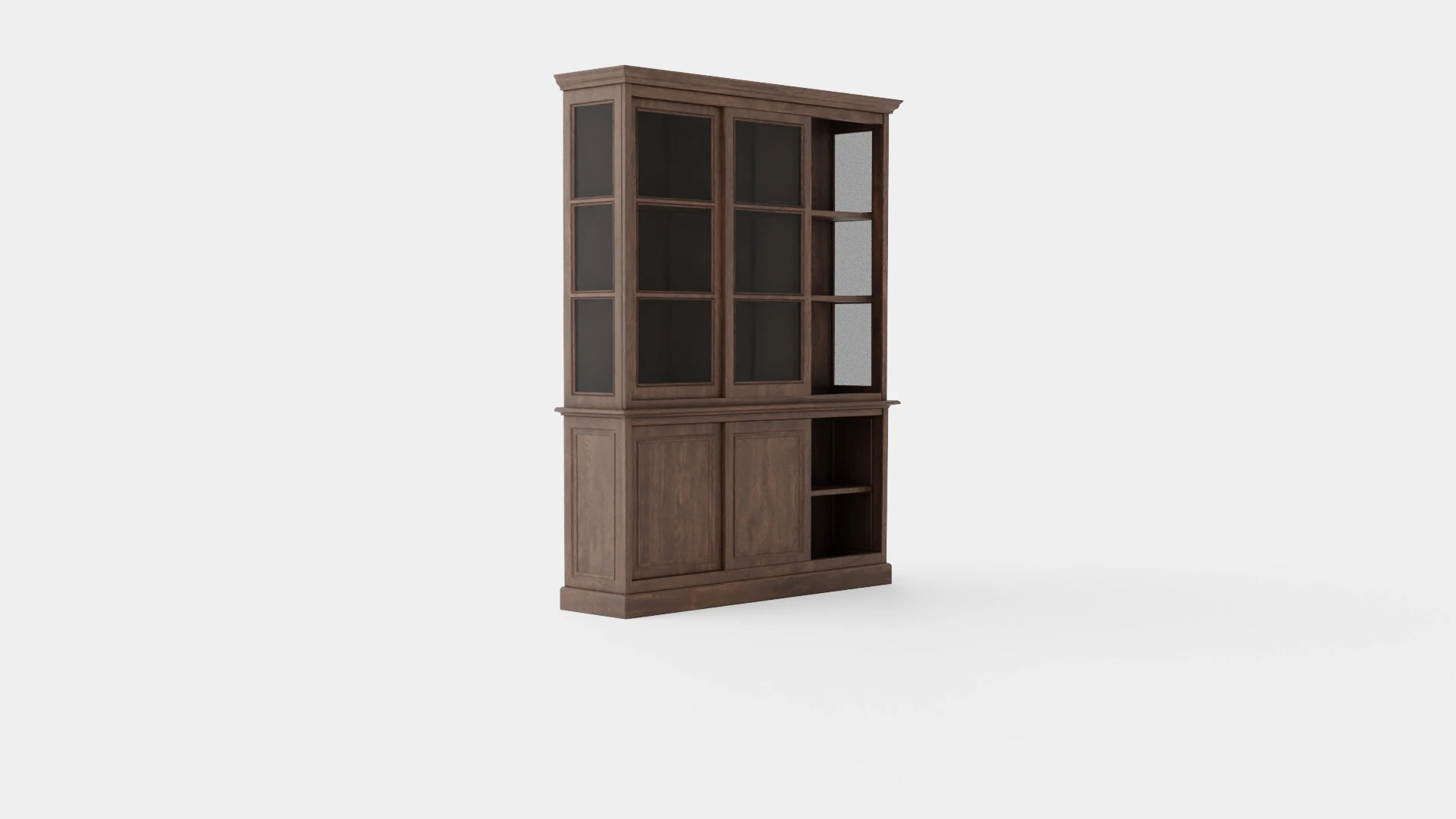 Assonet display cabinet wenge 3D Model .c4d .max .obj .3ds .fbx .stl .blend 