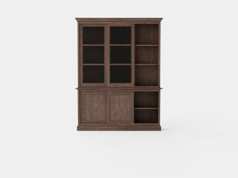 Assonet display cabinet wenge 3D Model