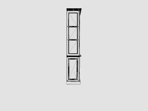 Assonet display cabinet wenge 3D Model