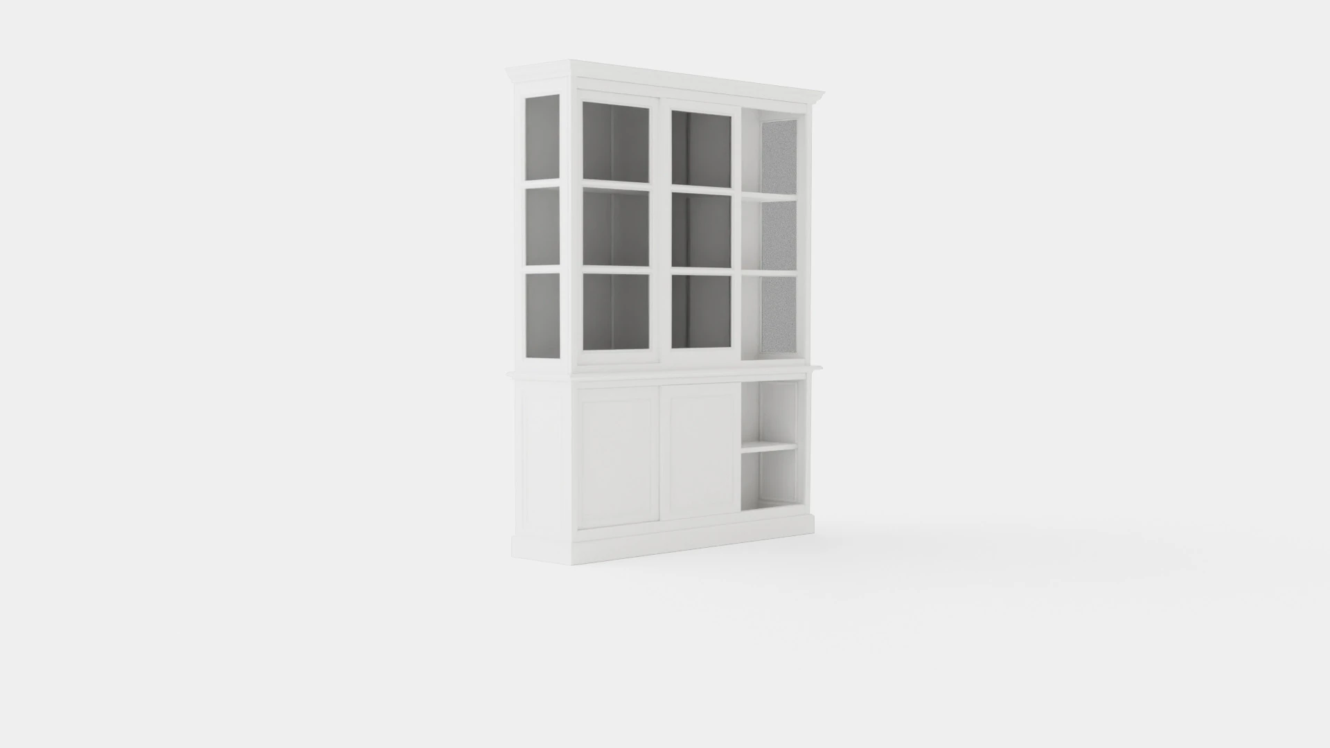 Assonet display cabinet white 3D Model .c4d .max .obj .3ds .fbx .stl .blend