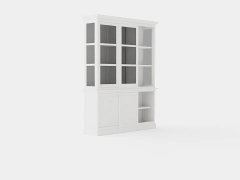 Шафа-вітрина Ассонет біла 3D Модель