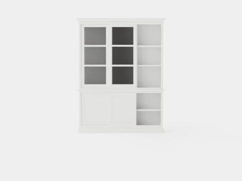 Assonet display cabinet white 3D Model