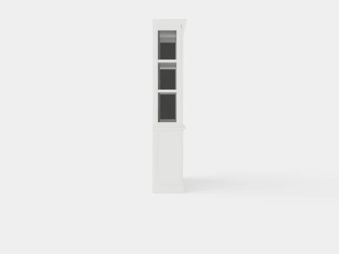 Assonet display cabinet white 3D Model