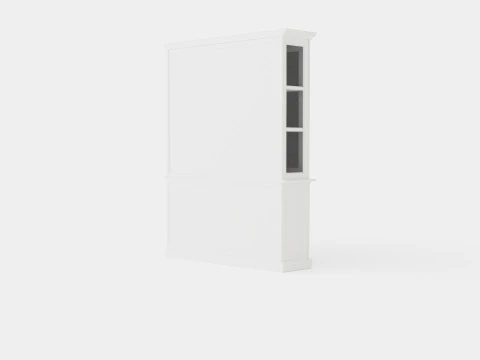 Assonet display cabinet white 3D Model