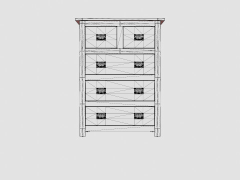 Backbay chest of drawers English 3D 模型