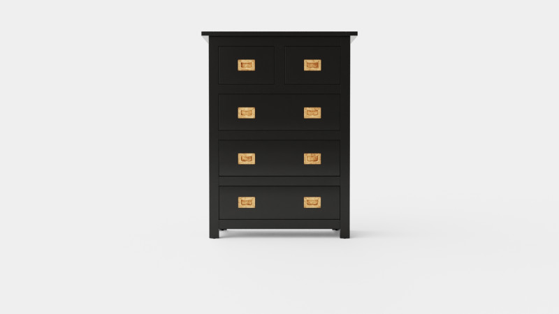 Backbay chest of drawers black 3D 模型 .c4d .max .obj .3ds .fbx .stl .blend 