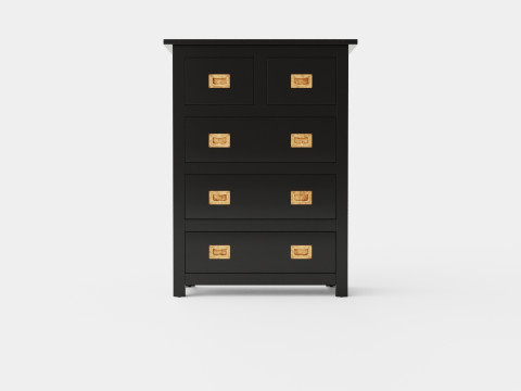 Backbay chest of drawers black 3D 模型