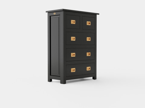 Backbay chest of drawers black 3D 模型