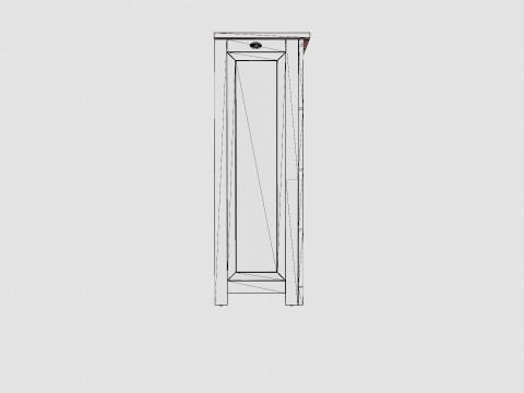 Backbay chest of drawers black 3D 模型