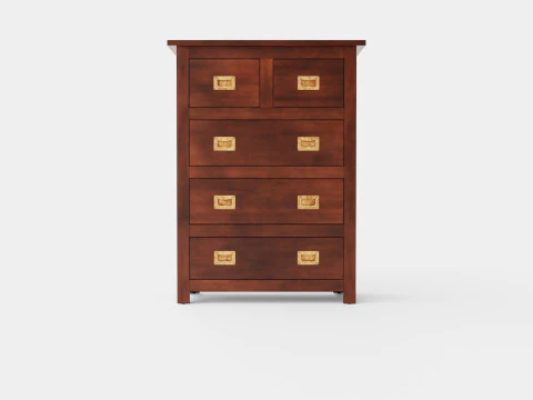 Backbay chest of drawers rich brown 3D Model