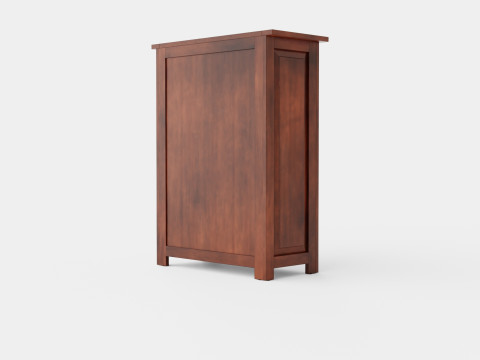 Backbay chest of drawers rich brown 3D Model