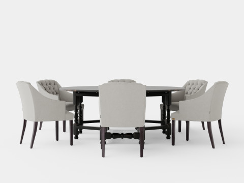 Balmoral black with Delano chair sand Modello 3D