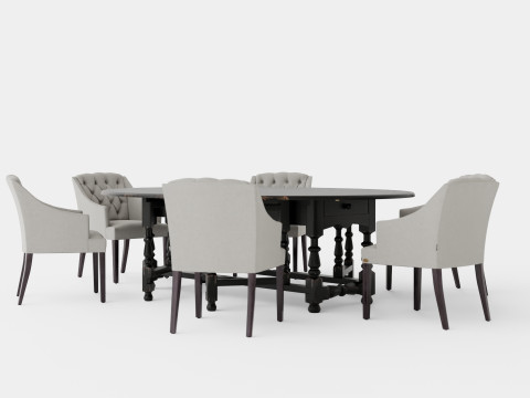Balmoral black with Delano chair sand 3Dモデル