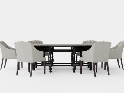 Balmoral black with Delano chair sand 3Dモデル