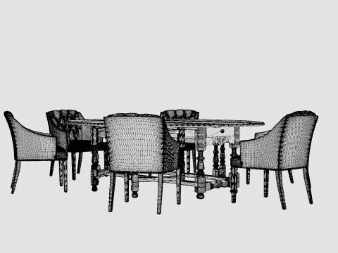 Balmoral black with Delano chair sand 3D Model