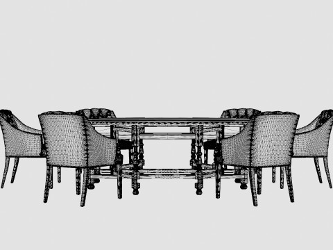 Balmoral black with Delano chair sand 3Dモデル