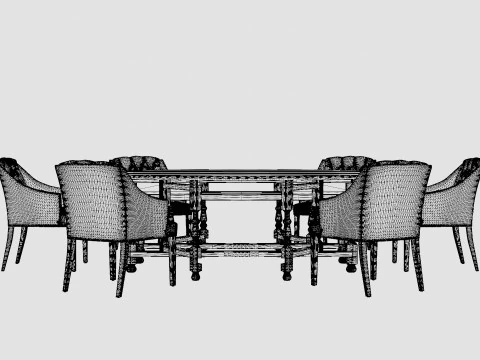 Balmoral black with Delano chair sand 3D Model