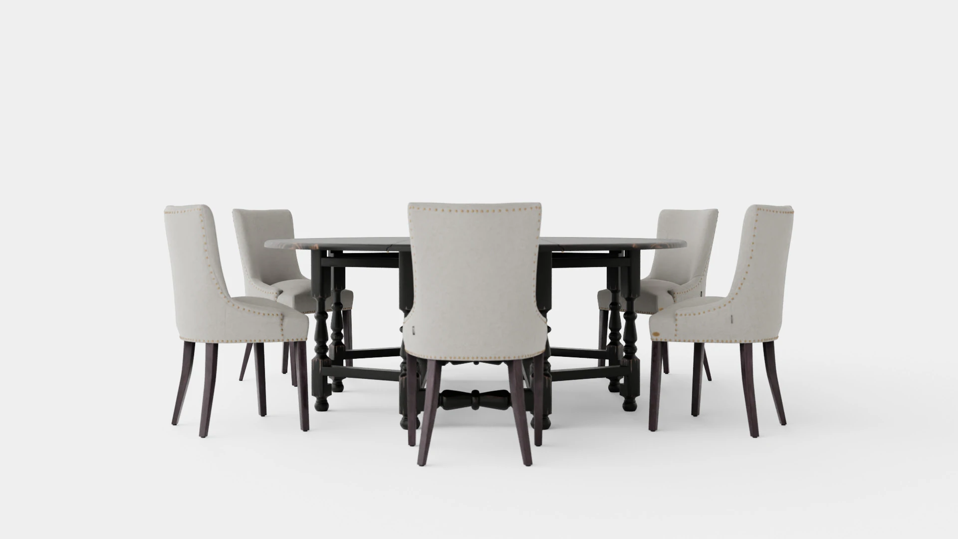 Balmoral black with Hudson chair sand 3D Model .c4d .max .obj .3ds .fbx .stl .blend 