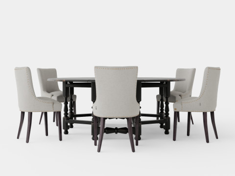 Balmoral black with Hudson chair sand 3D Model