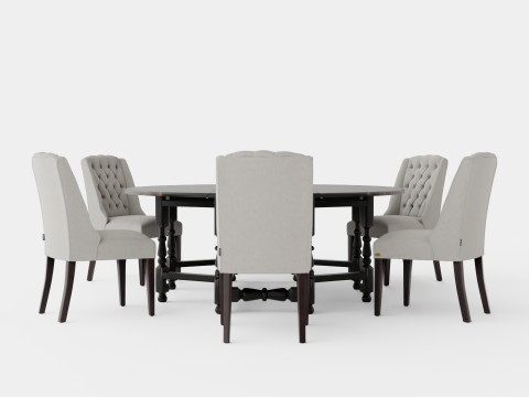 Balmoral black with Venice chair sand 3D Model