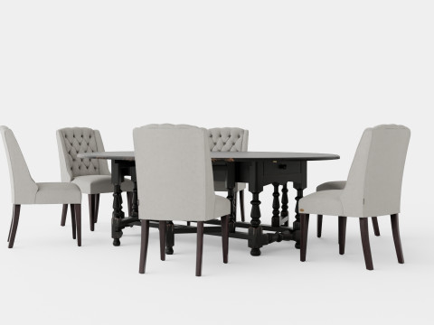Balmoral black with Venice chair sand Modello 3D