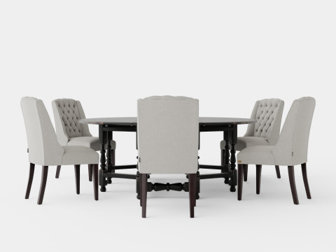 Balmoral black with Venice chair sand Modello 3D
