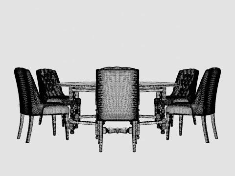 Balmoral black with Venice chair sand 3D Model