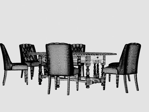 Balmoral black with Venice chair sand 3D Model
