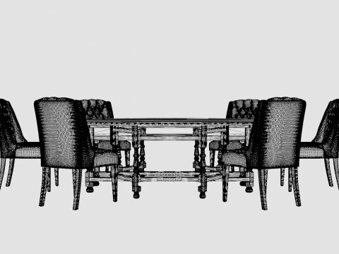 Balmoral black with Venice chair sand 3D Model