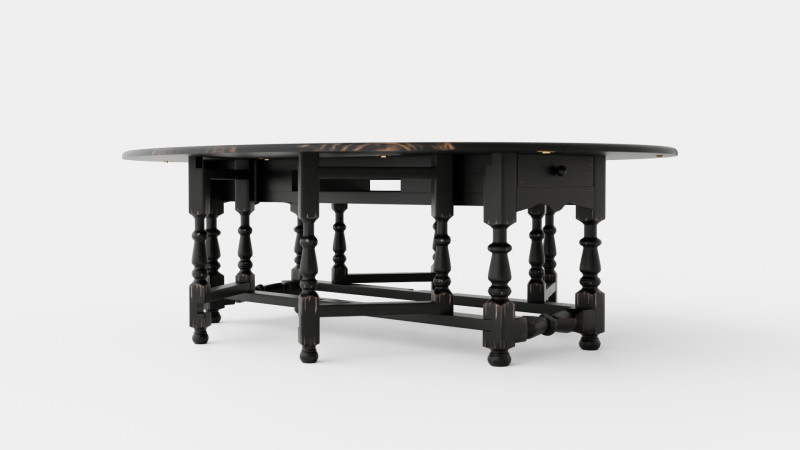 Balmoral dining table black Modèle 3D .c4d .max .obj .3ds .fbx .stl .blend 