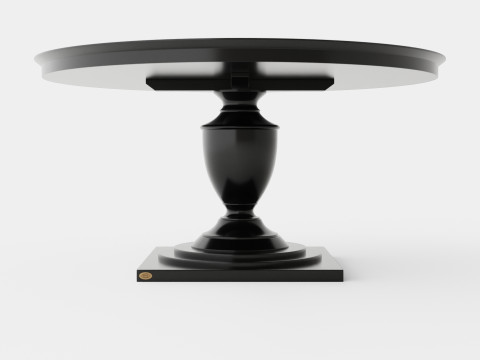 Bates round dining table black Modèle 3D